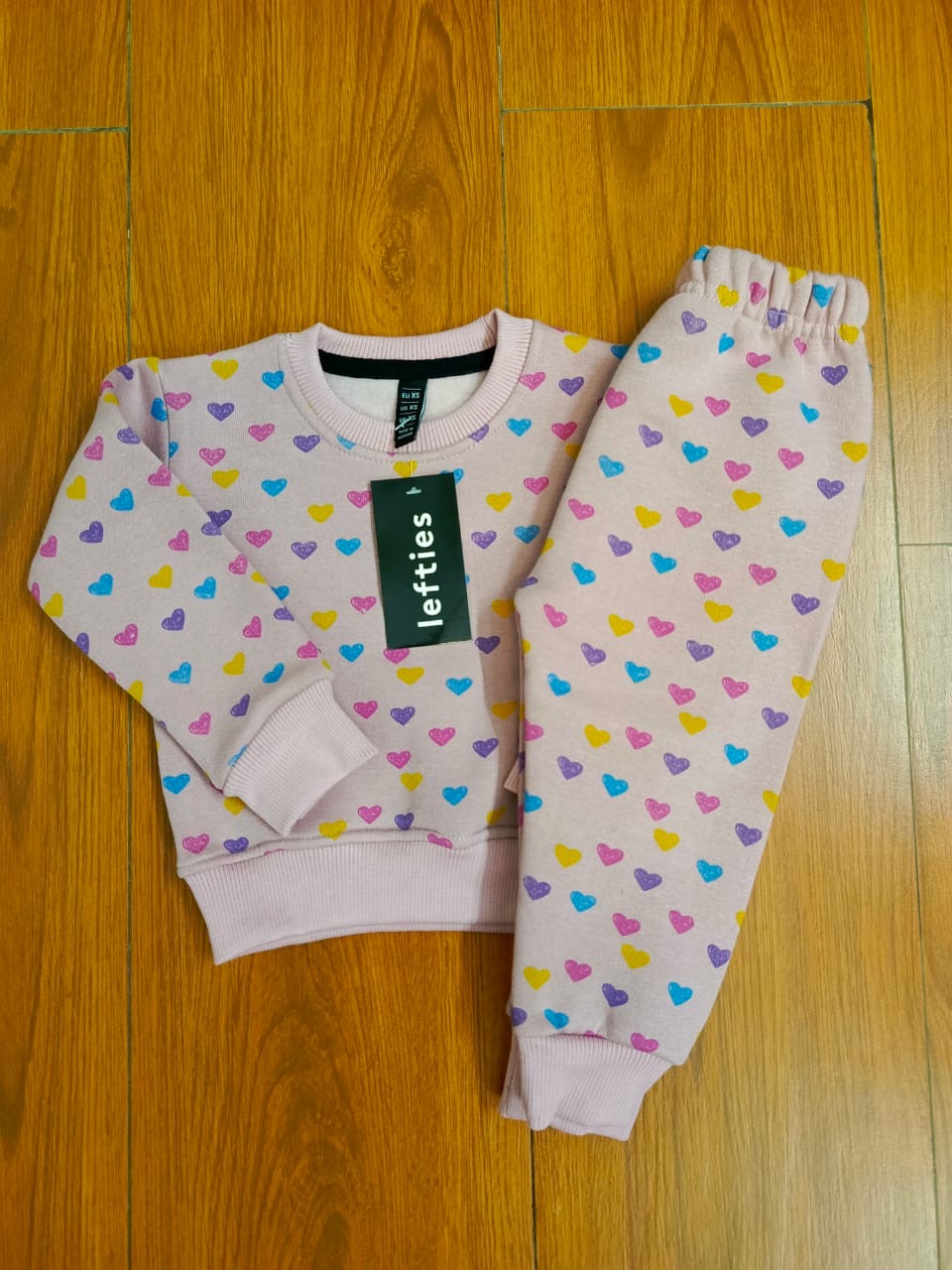 Heart shape kids track suit