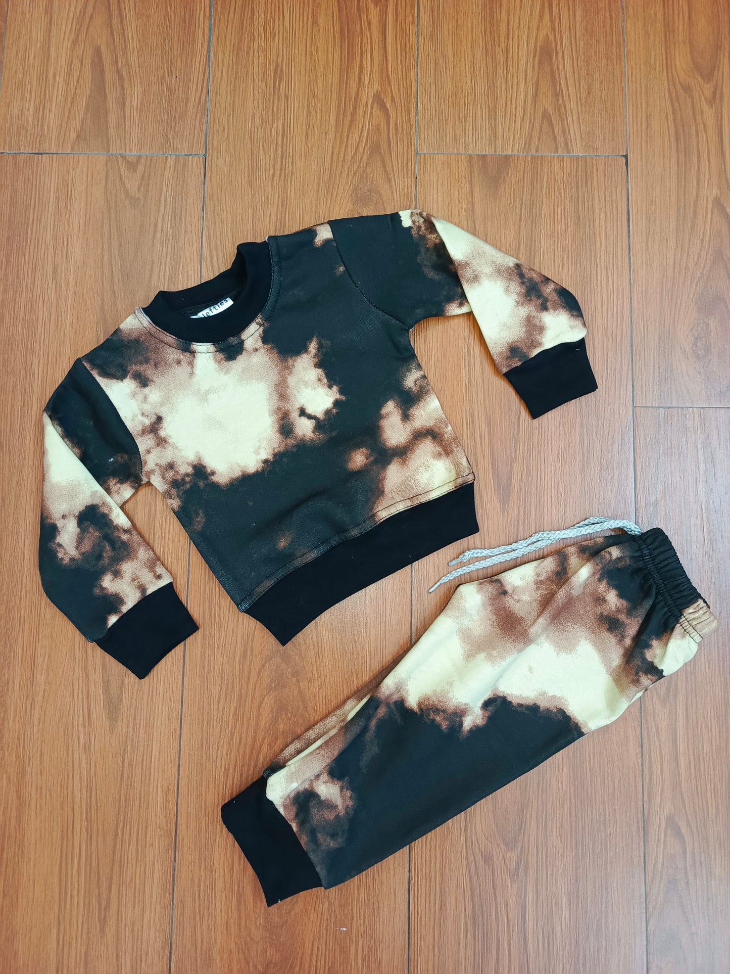 Black tye&dye kids tracksuits