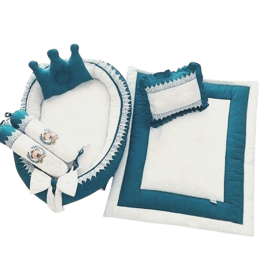 Crown Pattern 6Pcs Baby Set 100% Cotton