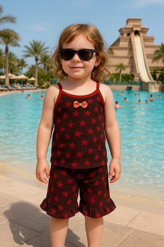 Red star tank top set