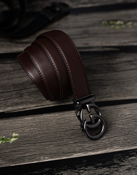 Brown leather belt