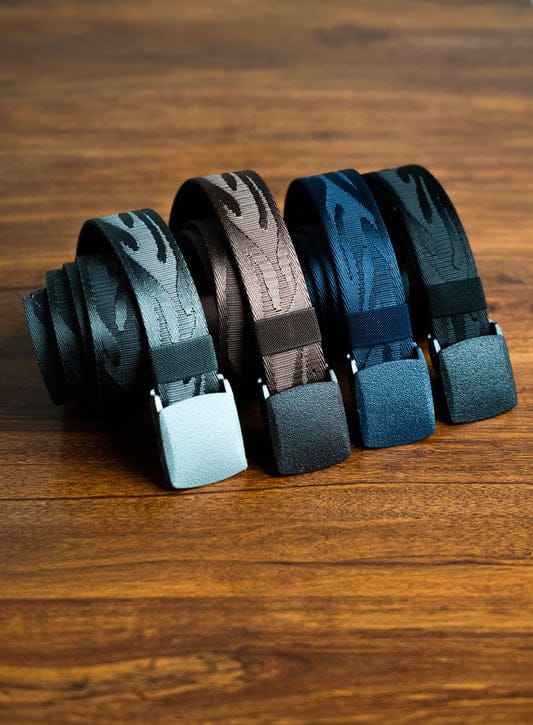 Pack of 4 shaded nylon belts