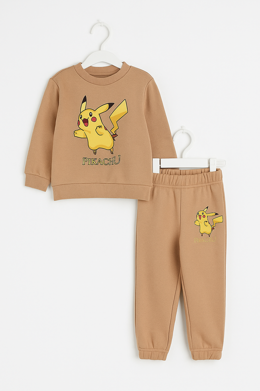 Brown pokemon kids tracksuit